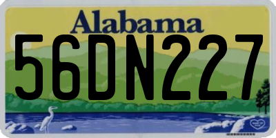 AL license plate 56DN227