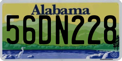 AL license plate 56DN228