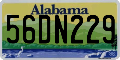 AL license plate 56DN229