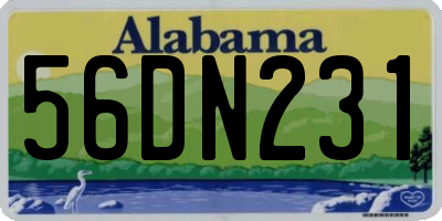 AL license plate 56DN231