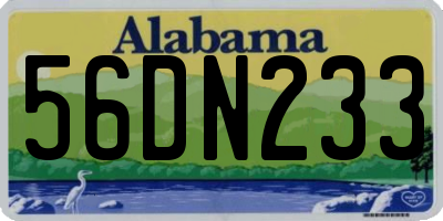 AL license plate 56DN233