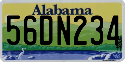 AL license plate 56DN234