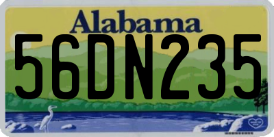 AL license plate 56DN235