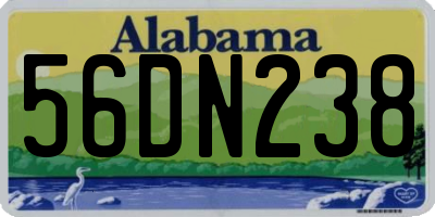 AL license plate 56DN238