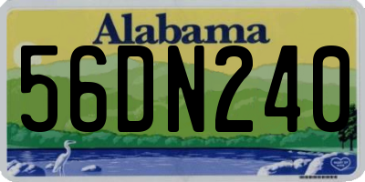 AL license plate 56DN240