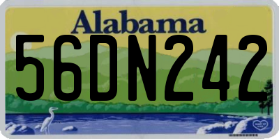 AL license plate 56DN242