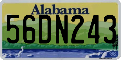 AL license plate 56DN243