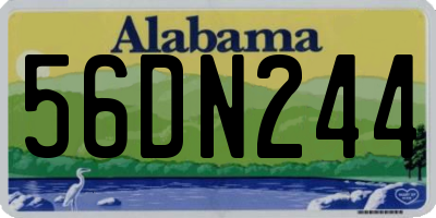 AL license plate 56DN244