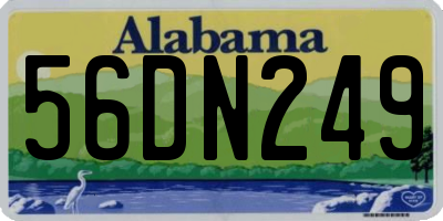 AL license plate 56DN249