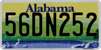 AL license plate 56DN252