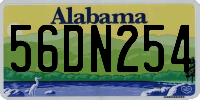 AL license plate 56DN254