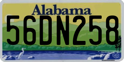 AL license plate 56DN258