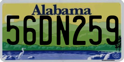 AL license plate 56DN259