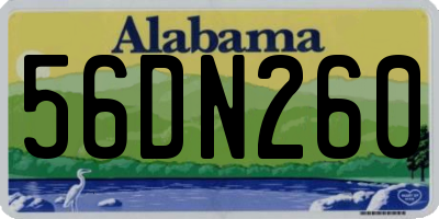 AL license plate 56DN260