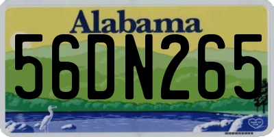 AL license plate 56DN265