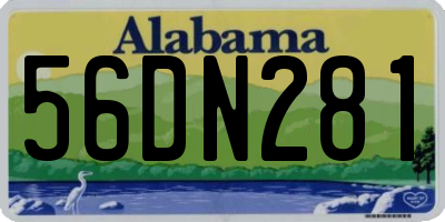 AL license plate 56DN281