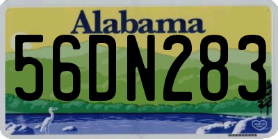 AL license plate 56DN283