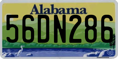 AL license plate 56DN286