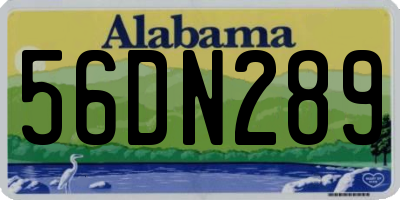 AL license plate 56DN289