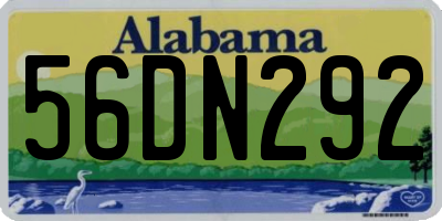 AL license plate 56DN292