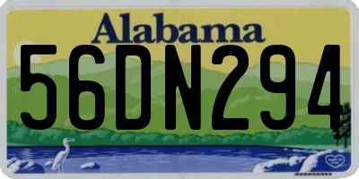 AL license plate 56DN294