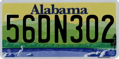 AL license plate 56DN302