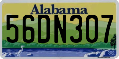 AL license plate 56DN307