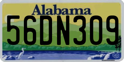 AL license plate 56DN309