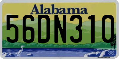 AL license plate 56DN310