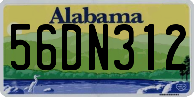 AL license plate 56DN312