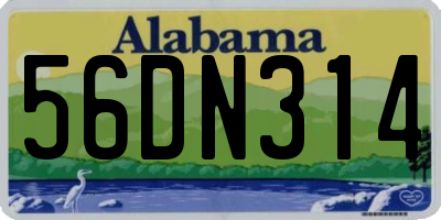 AL license plate 56DN314