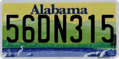 AL license plate 56DN315