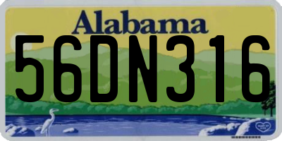 AL license plate 56DN316