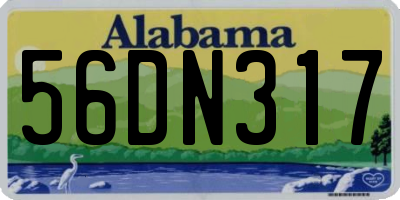 AL license plate 56DN317