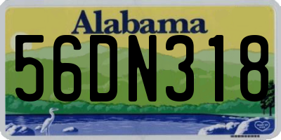 AL license plate 56DN318