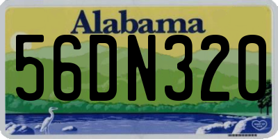 AL license plate 56DN320