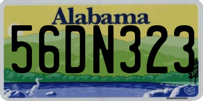 AL license plate 56DN323