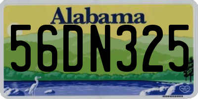 AL license plate 56DN325