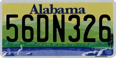 AL license plate 56DN326
