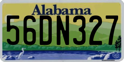 AL license plate 56DN327
