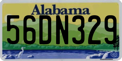 AL license plate 56DN329