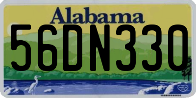 AL license plate 56DN330