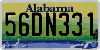 AL license plate 56DN331