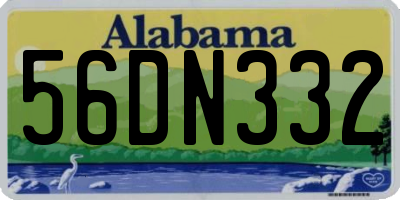 AL license plate 56DN332