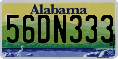 AL license plate 56DN333