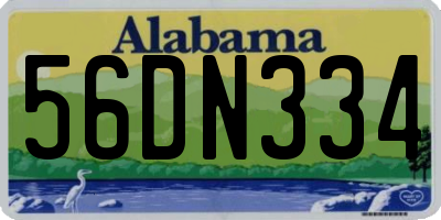 AL license plate 56DN334