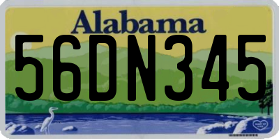 AL license plate 56DN345
