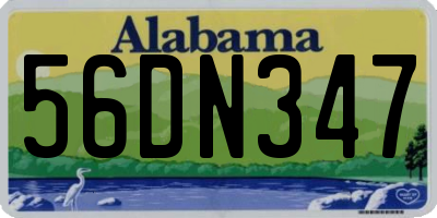 AL license plate 56DN347
