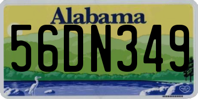 AL license plate 56DN349