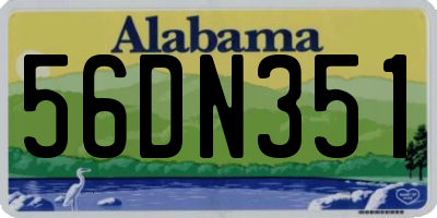 AL license plate 56DN351